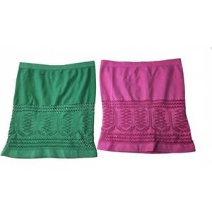 Tube Tops Set of 2 Women's Green and Pink Size‎ Small